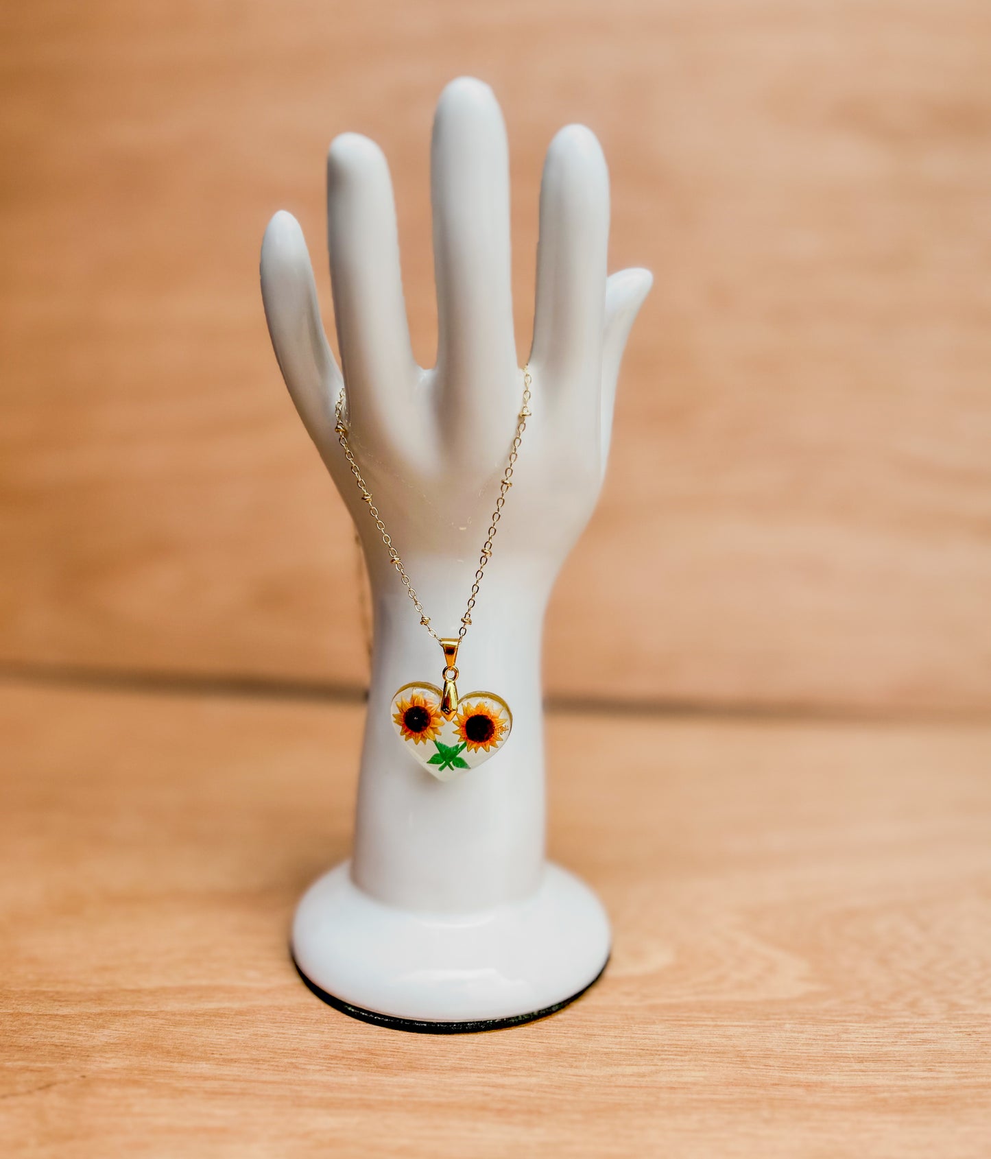 Sunflower Heart Necklace