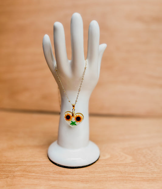 Sunflower Heart Necklace