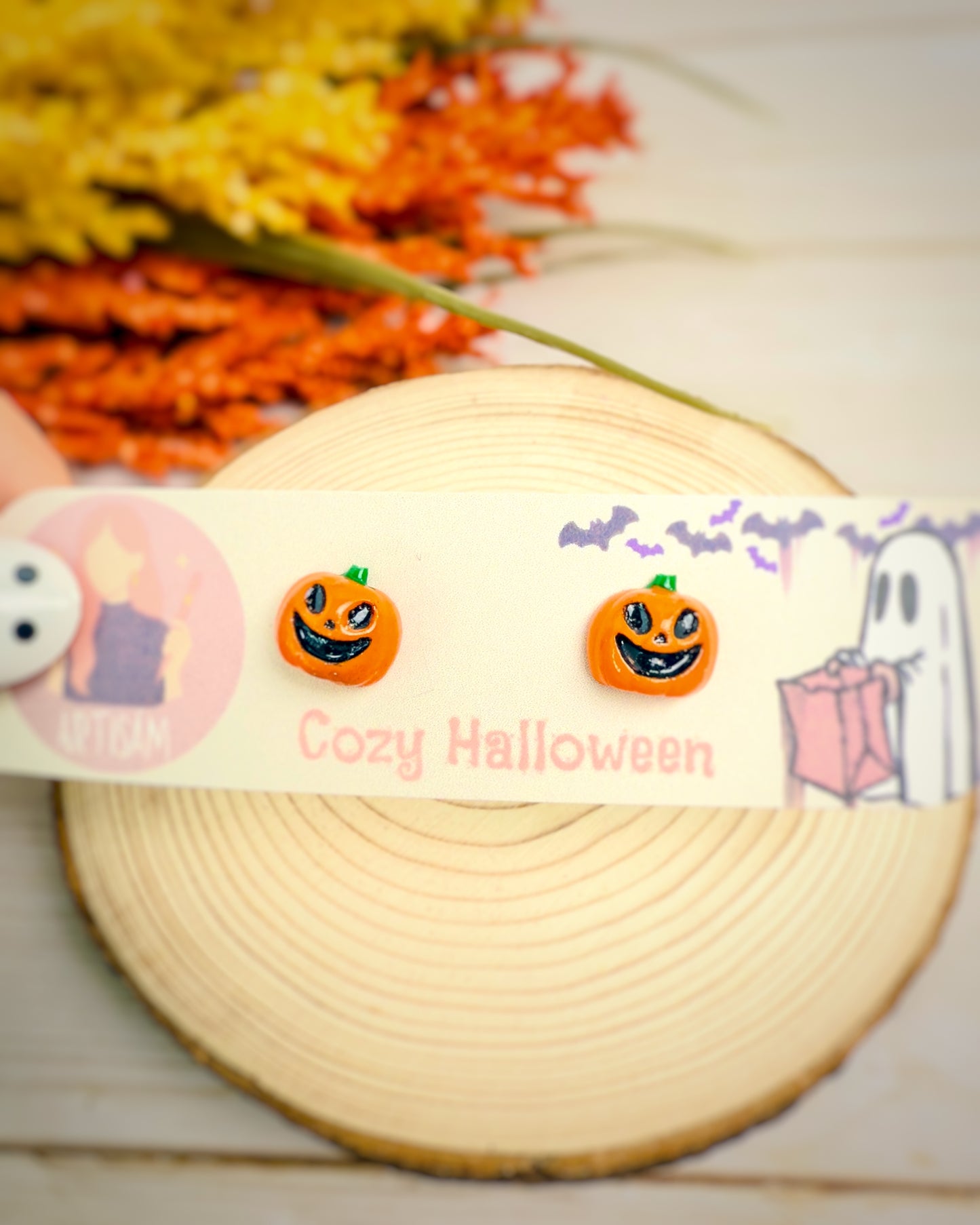 Pumpkin Grin Earrings